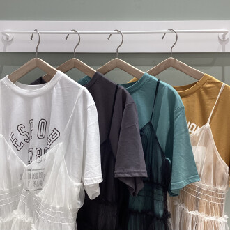 チュールキャミ+Tシャツセット